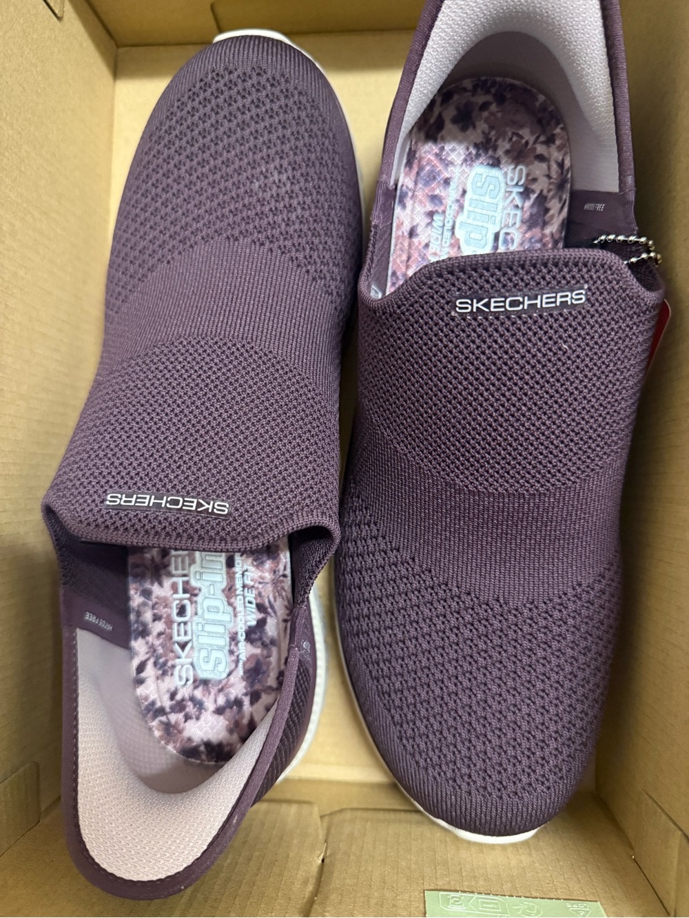 Skechers Women's Slip-On Knit Sneakers in Plum